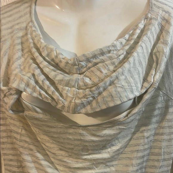 Unique Vintage Beige Striped Blouse - Picture 2 of 7